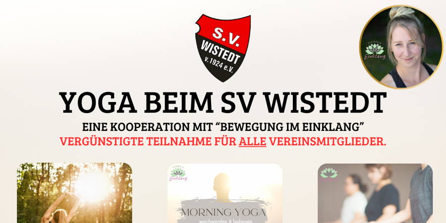 Yoga im SV Wistedt in Kooperation mit „Bewegung im Einklang“
