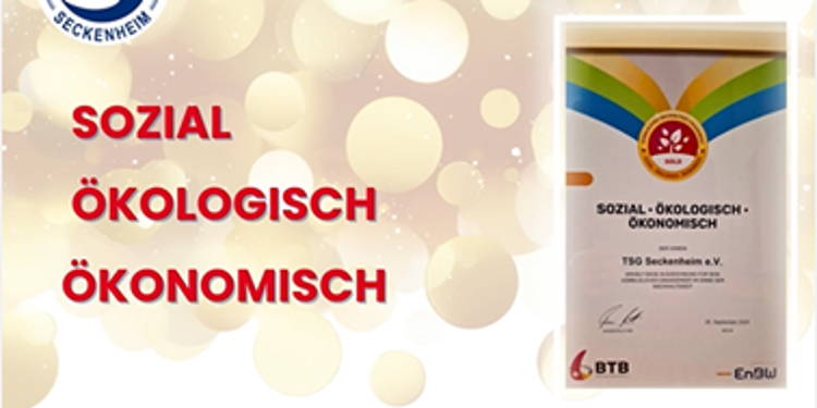 TSG vom BTB in Zusammenarbeit mit EnBW im Bereich Nachhaltigkeit mit GOLD geehrt!