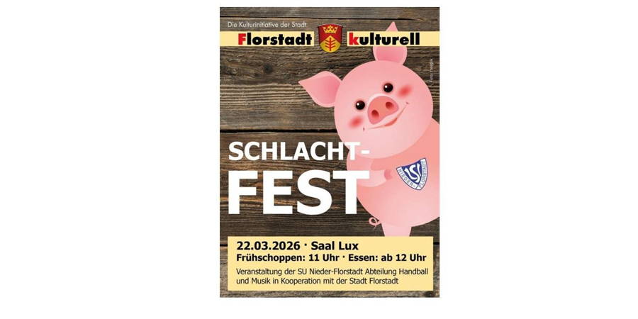 Schlachtfest der Musik- und Handballabteilung im Saalbau Lux am 22.03.2026 ab 11 Uhr