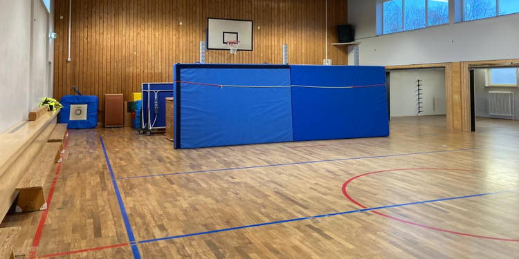 Umbauarbeiten an der Sporthalle