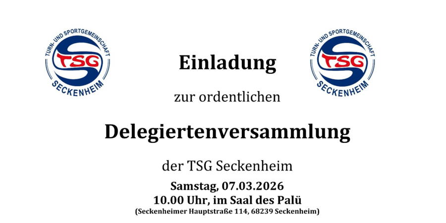 Einladung zur ordentlichen Delegiertenversammlung