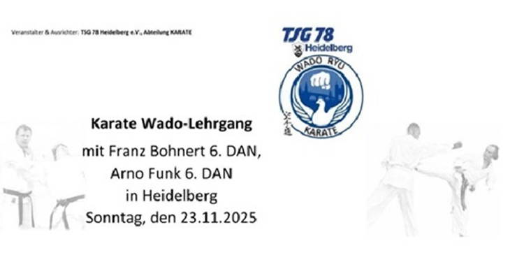 Karate Wado-Herbstlehrgang ausgerichtet von der TSG 78 Karate Abteilung