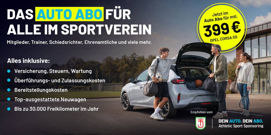 NEU - Das Auto Abo für alle im Sportverein