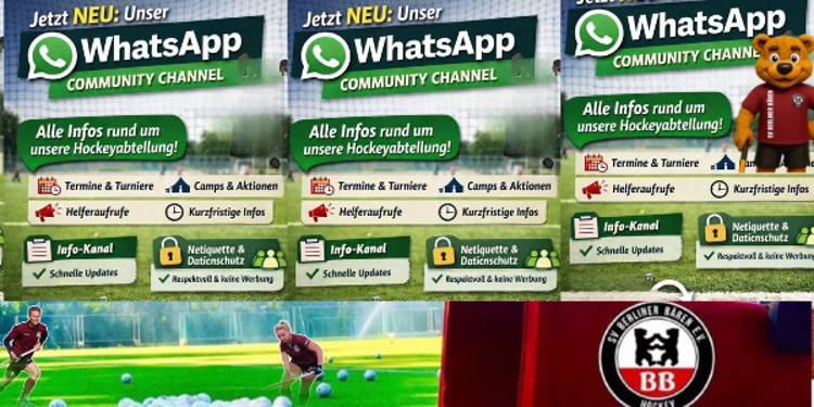 📢 Neu: Unser WhatsApp Community Channel der Hockeyabteilung 🏑