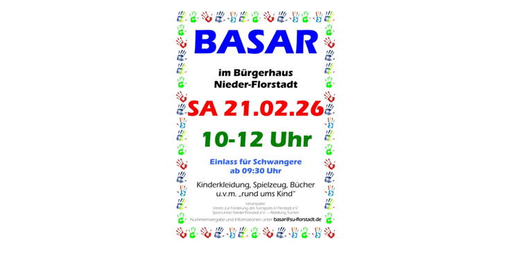 Frühjahrsbasar am 21.02.2026 von 10 - 12 Uhr
