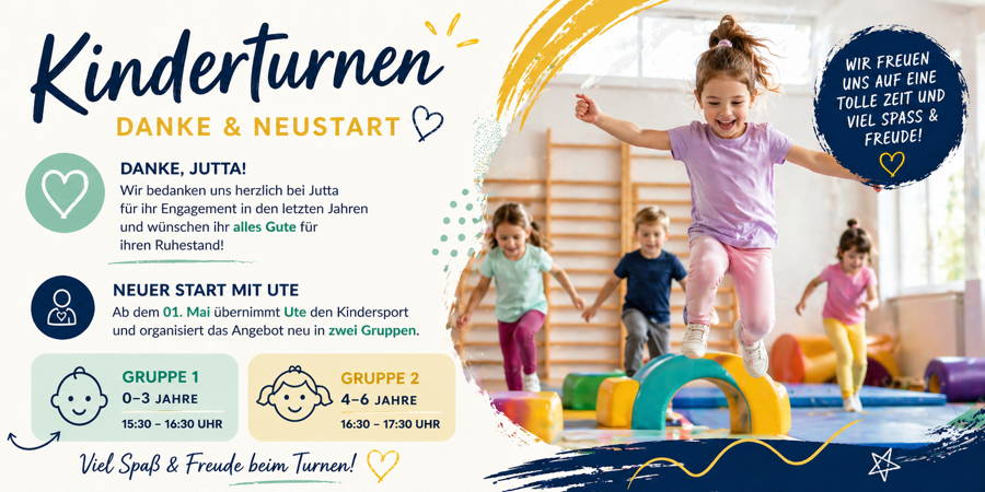 🤸‍♀️ Kinderturnen – Danke & Neustart ab Mai