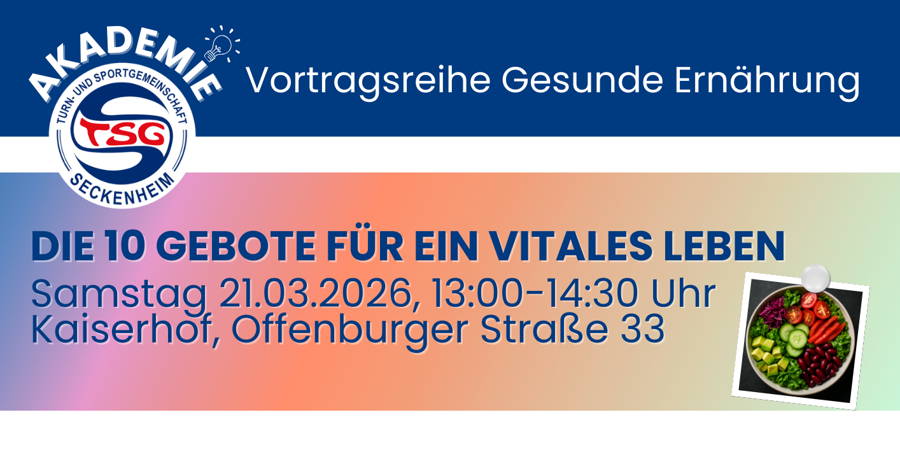 Vortrag über die 10 Gebote für ein vitales Leben