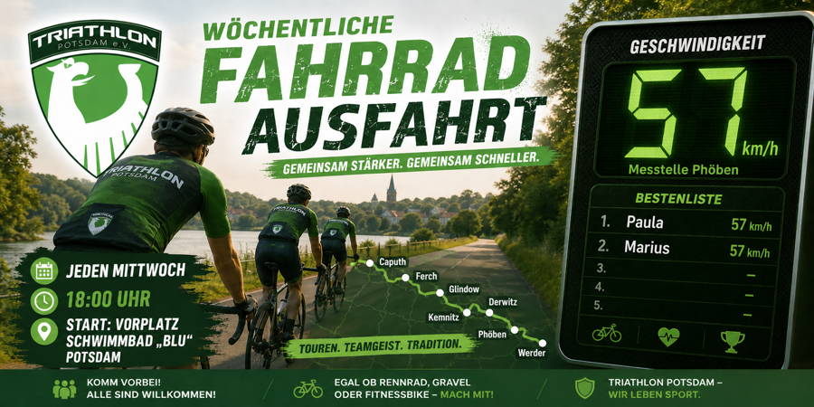 Wöchentliche Radausfahrten starten wieder!